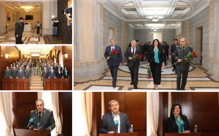 Hərbi Prokurorluqda Ümummilli Liderin anadan olmasının 101-ci ildönümü münasibətilə tədbir keçirilib 