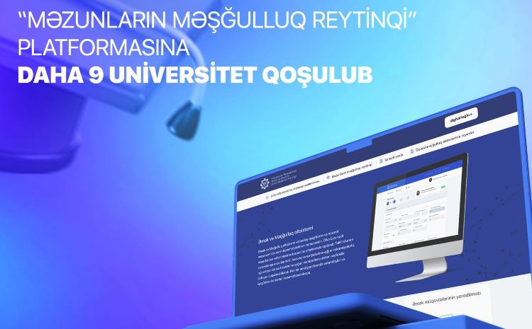 “Məzunların məşğulluq reytinqi” platformasına daha 9 universitet qoşulub 