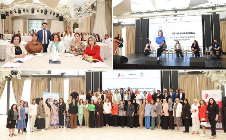 “Qadın Sahibkarların Milli İnkişaf Strategiyasının Hazırlanması: Heydər Əliyevin Gender Siyasətinin Davamı Kimi” adlı Forum keçirilib - FOTO