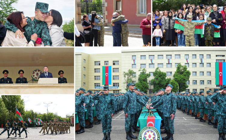 Gənc əsgərlərin andiçmə mərasimi keçirilib - VİDEO