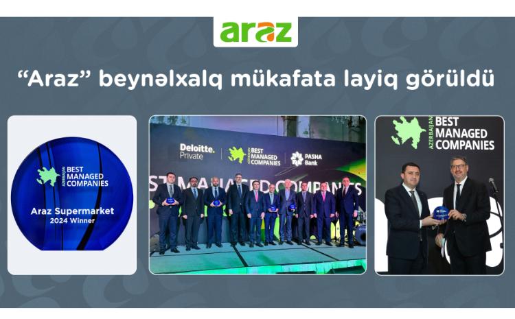 “Araz” supermarketlər şəbəkəsi beynəlxalq mükafata layiq görülüb 