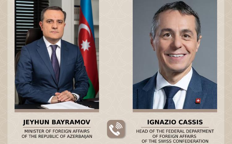 Azərbaycan və İsveçrə XİN rəhbərlərinin telefon danışığı olub 