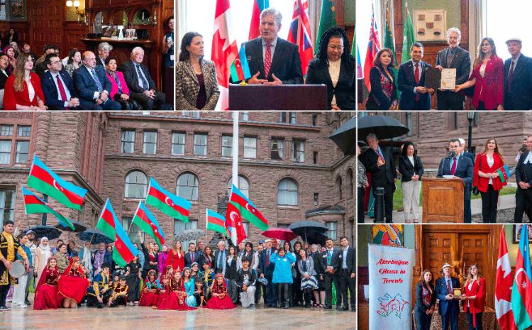 Kanada parlamentinin önündə Azərbaycan bayrağı qaldırılıb 