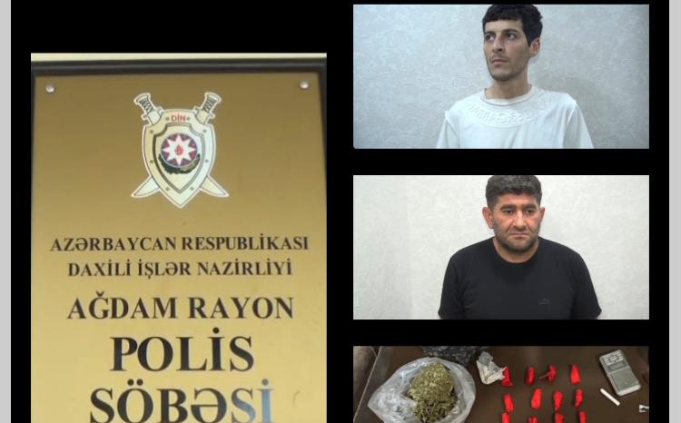 Ağdamda narkokuryer saxlanılıb - VİDEO
