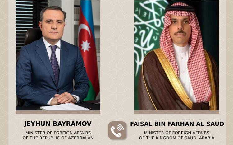 Ceyhun Bayramov Səudiyyə Ərəbistanı XİN rəhbəri ilə telefon danışığı aparıb 