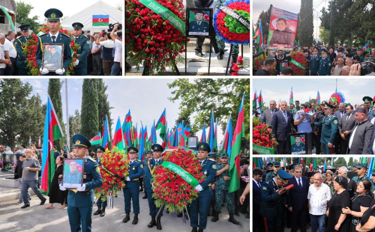 Şəhid sərhədçilərin vida mərasimi keçirilib 