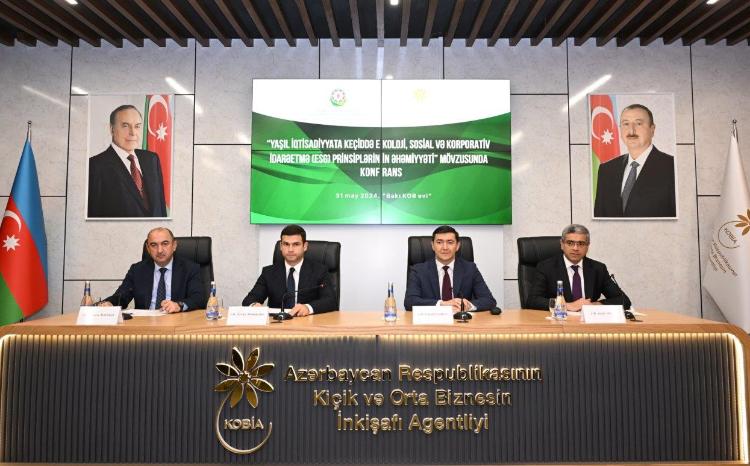 Dövlət və özəl sektorun iştirakı ilə “yaşıl iqtisadiyyat”a keçiddə ESG prinsiplərinin əhəmiyyətinə dair konfrans keçirilib 