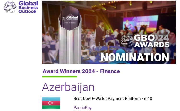 m10 “Best New E-Wallet Payment Platform - m10 - Azerbaijan 2024” seçilib 