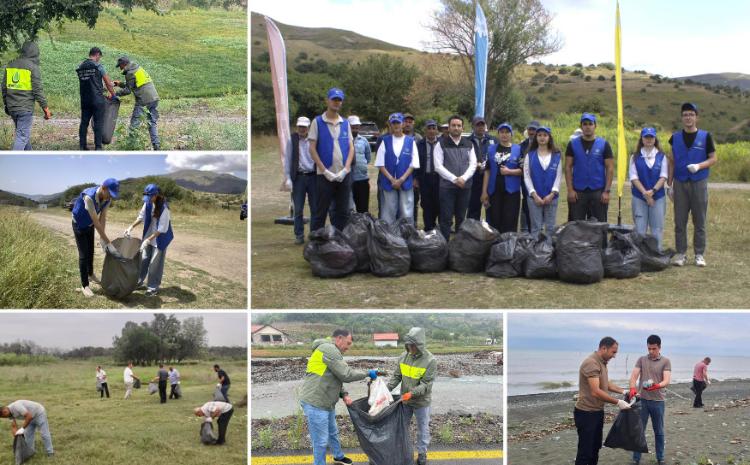 Ümumrespublika Təmizlik Marafonu çərçivəsində çay sahilləri və meşə əraziləri tullantılardan təmizlənib 