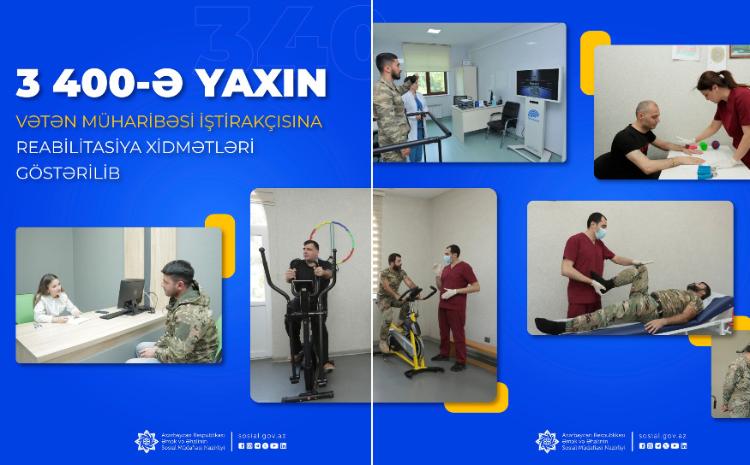3400-ə yaxın Vətən müharibəsi iştirakçısına reabilitasiya xidmətləri göstərilib 