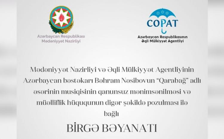 Azərbaycan Ermənistandan "Qarabağ" əsəri ilə bağlı pozuntu törətmiş şəxsləri məsuliyyətə cəlb etməyi tələb edib 