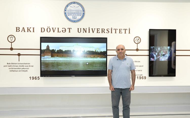 Встреча с выпускником БГУ, профессором Университета Северной Дакоты Азером Ахмедовым 