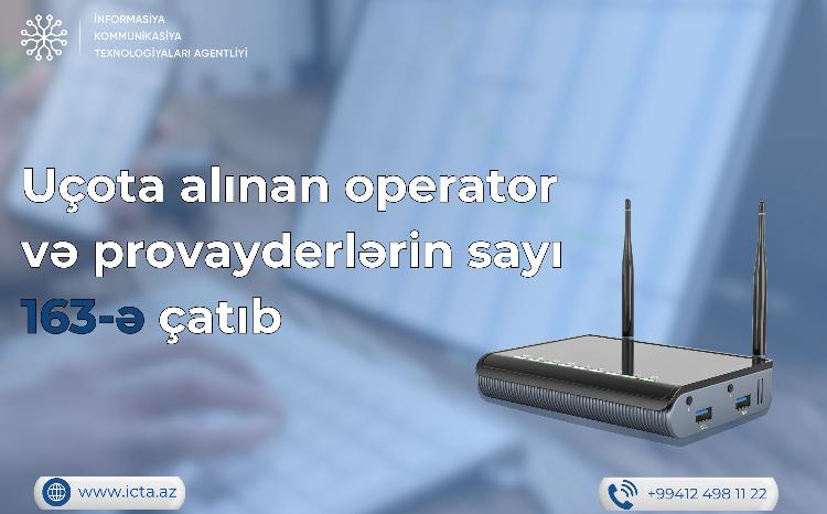Azərbaycanda uçota alınan telekommunikasiya operator və provayderlərinin sayı 163-ə çatdırılıb 