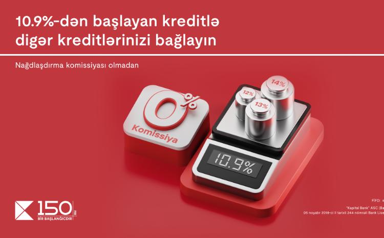 Kapital Bank-la digər banklardakı  kreditlərinizi sərfəli şərtlərlə ödəyin 