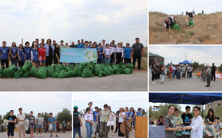 Təmizlik aksiyası və tullantılardan hazırlanmış əl işlərinin sərgisi keçirilib 