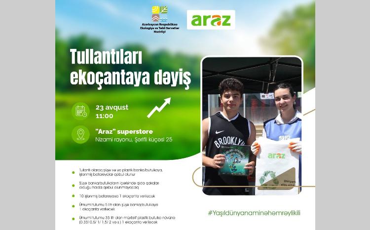 “Tullantını dəyərə, ekoçantanı vərdişə çevir” devizi altında növbəti aksiya keçiriləcək 