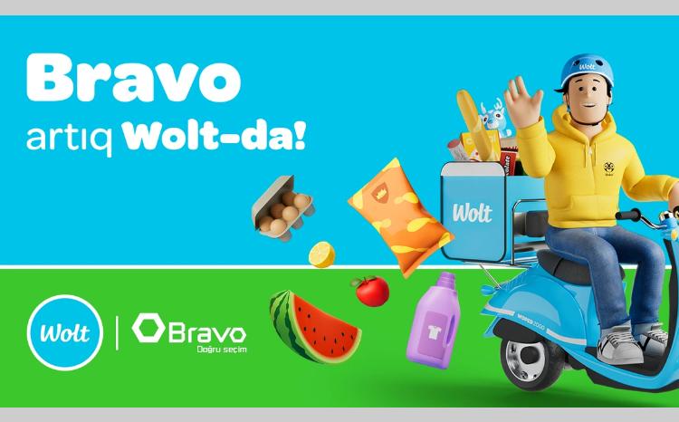 "Bravo"dan "Wolt"la sürətli çatdırılma! Alış-veriş qapınızda! 