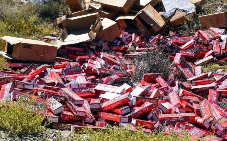 Aksiz markasız 700 minə yaxın siqaret məhv edildi 