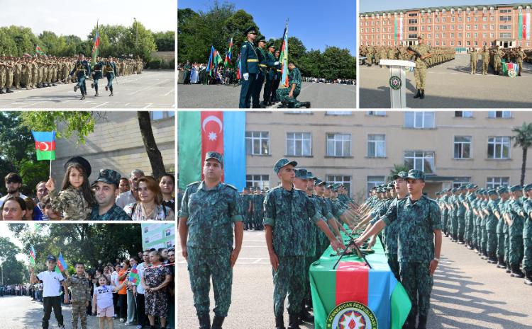 Gənc əsgərlərin andiçmə mərasimi keçirilib 