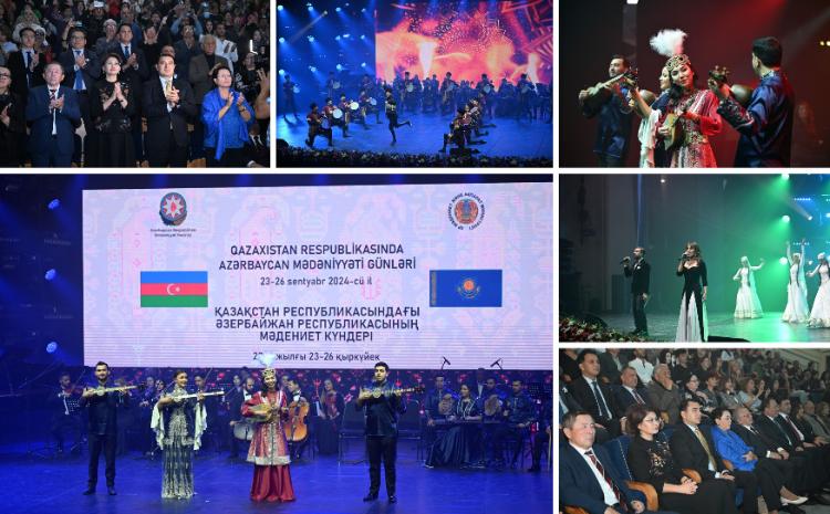 Qazaxıstanda Azərbaycan Mədəniyyəti Günləri möhtəşəm qala konsertlə başa çatıb 