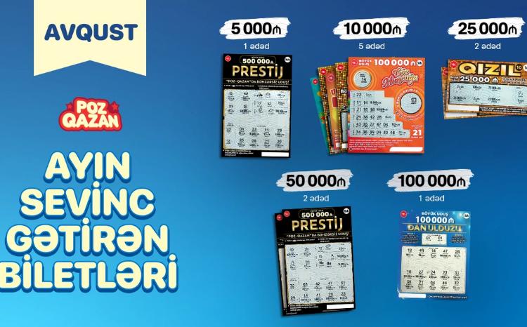  "Poz-Qazan" avqustda 11 böyük uduş qazandırıb 