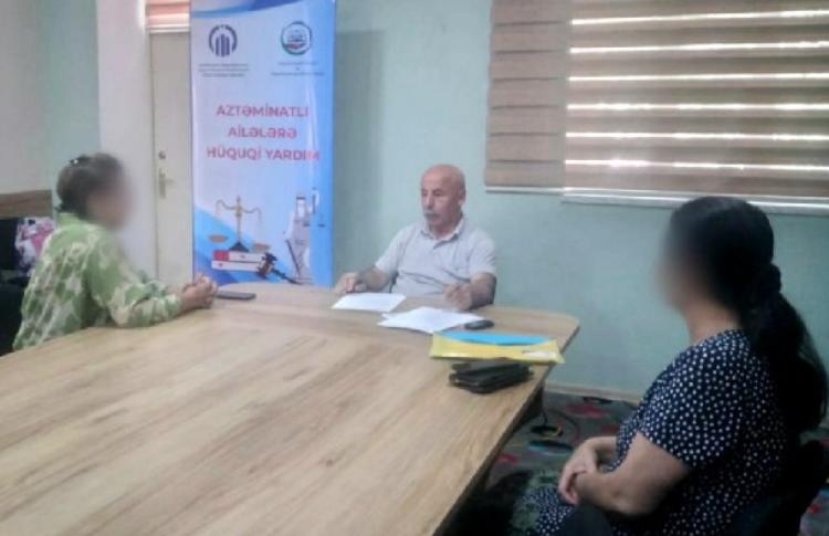 Hüquqi-Sosial Yardım və Maarifləndirmə İctimai Birliyi “Aztəminatlı ailələrə hüquqi yardım” adlı layihənin icrasına start verib 