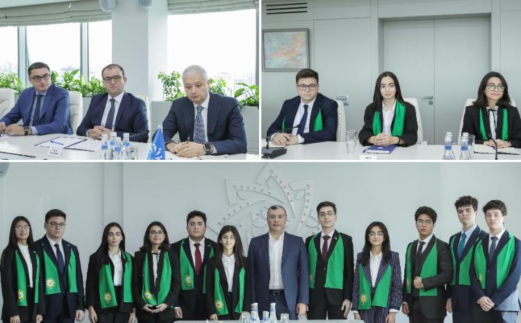 Nazir Sahil Babayev Azərbaycan Uşaqlarının VI Ümumrespublika Forumunun bir qrup iştirakçısı ilə görüşüb 