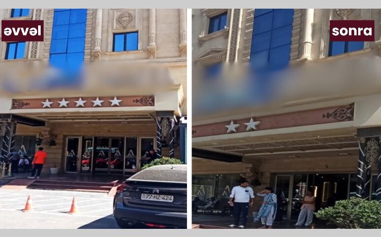Bakıda ulduz kateqoriyasını düzgün qeyd etməyən 70 mehmanxananın açıq məkandakı reklamlarında düzəlişlər edlib 