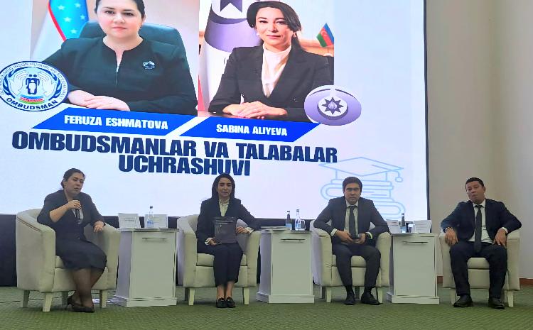 Ombudsman Səbinə Əliyeva Daşkənd Dövlət Hüquq Universitetində müəllim və tələbə heyəti ilə görüş keçirib 