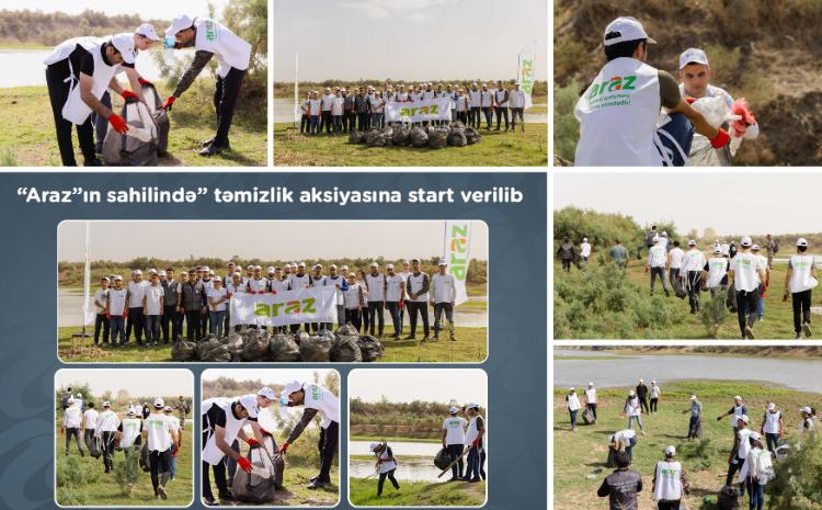 “Araz” supermarketlər şəbəkəsi “Araz”ın sahilində” təmizlik aksiyasına başlayıb 