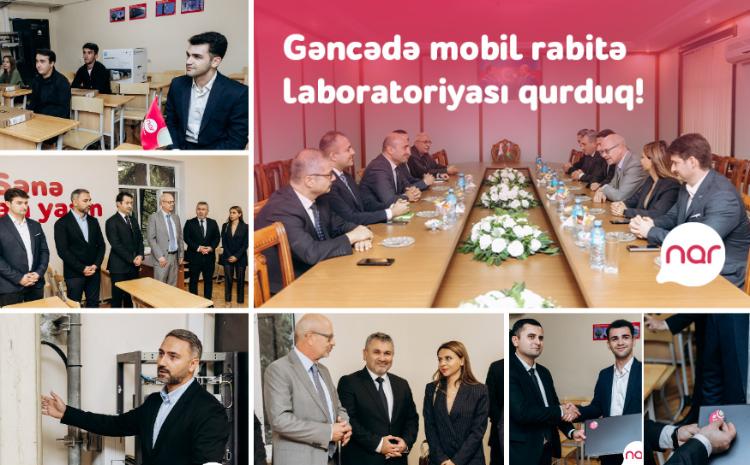 Nar establishes a mobile telecommunications laboratory for students in Ganja 