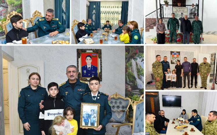 Zəfər günü ərəfəsində şəhid ailələri ziyarət olunmuşdur 