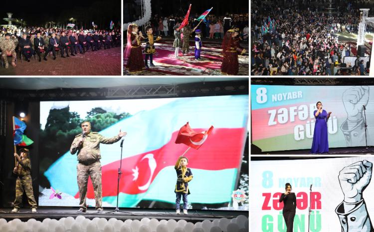 Neftçalada Zəfər Günü təntənəli şəkildə qeyd olunub 