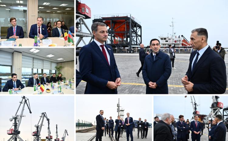 Belçikanın Baş naziri Bakı limanında olub 