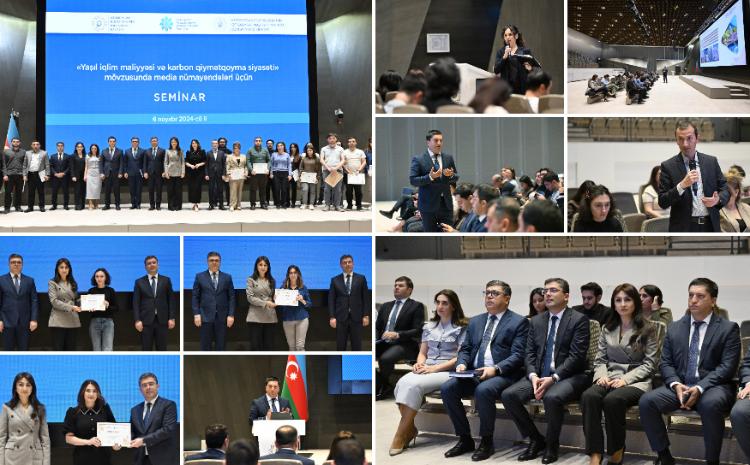 Media nümayəndələri üçün “Yaşıl iqlim maliyyəsi və karbon qiymətqoyma siyasəti” mövzusunda seminar keçirilib 