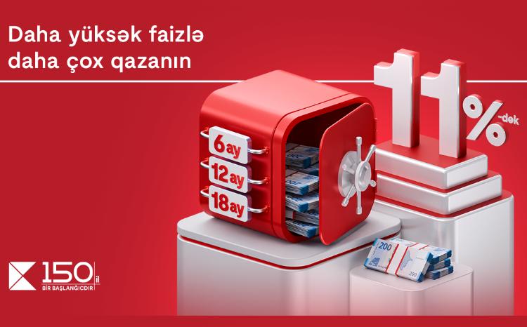 Yeni ilə yüksək gəlirlə: Kapital Bank depozit faizlərini 11%-ə qaldırdı 