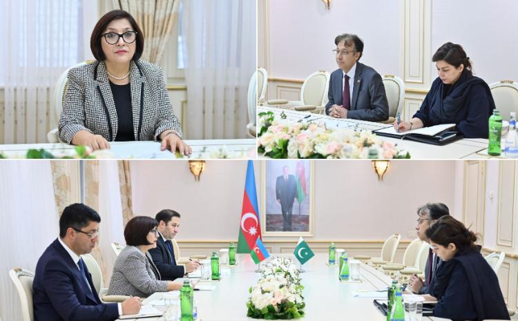 Milli Majlis Speaker Sahiba Gafarova Meets with Ambassador of Islamic Republic of Pakistan 
