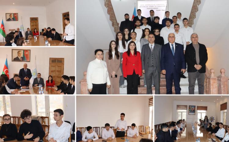 YAP Xətai rayon təşkilatının qərargahında bir qrup fəal gənclə görüş keçirilmişdir 