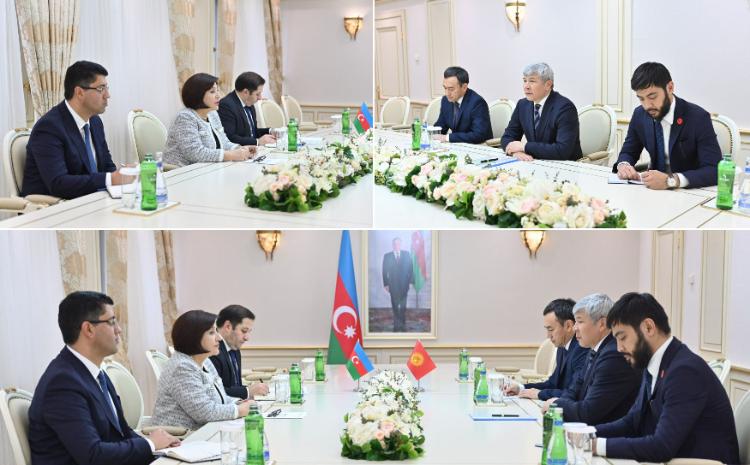 Milli Majlis Speaker Sahiba Gafarova Meets with Kyrgyzstan Ambassador to Azerbaijan 