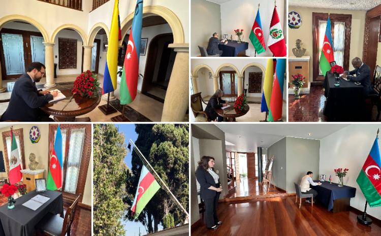 “AZAL”ın təyyarəsinin qəzası ilə əlaqədar Meksika, Kolumbiya və Perudakı diplomatik nümayəndəliklərdə başsağlığı kitabları açılıb 