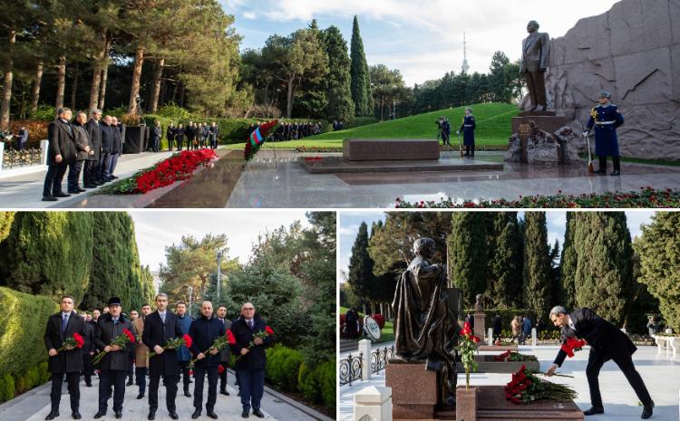  ADY rəhbərliyi və kollektivi Ulu Öndərin məzarını ziyarət edib 