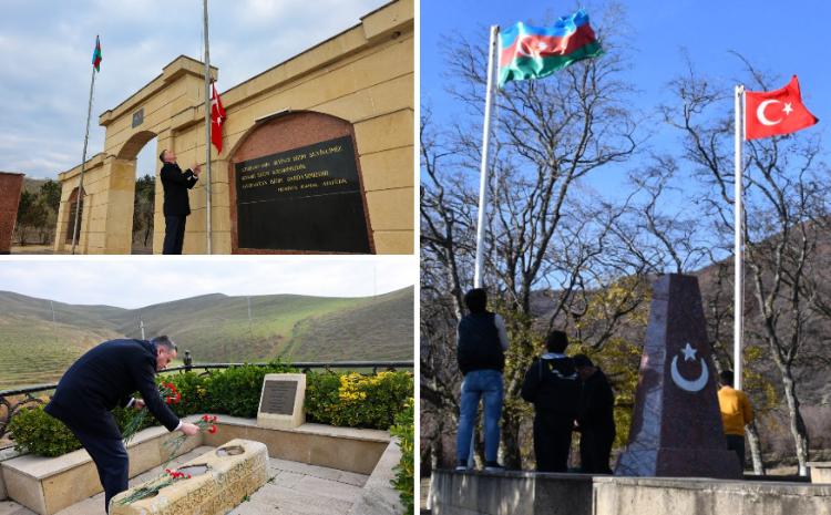 TİKA Azərbaycandakı Türk Şəhidliklərinin bayraqlarını yeniləyir 