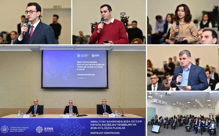 Nəqliyyat sahəsində 2024-cü ildə görülmüş işlər və 2025-ci ildə reallaşdırılacaq layihələrə həsr olunan mətbuat konfransı keçirilib 