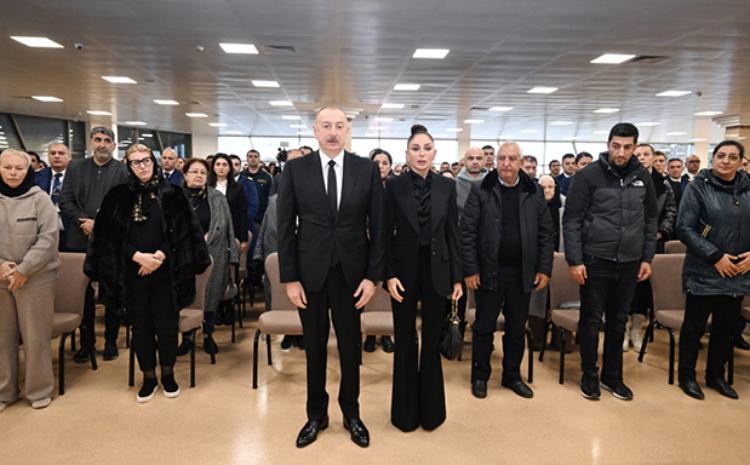 Prezident və xanımı vida mərasimində iştirak etdi 