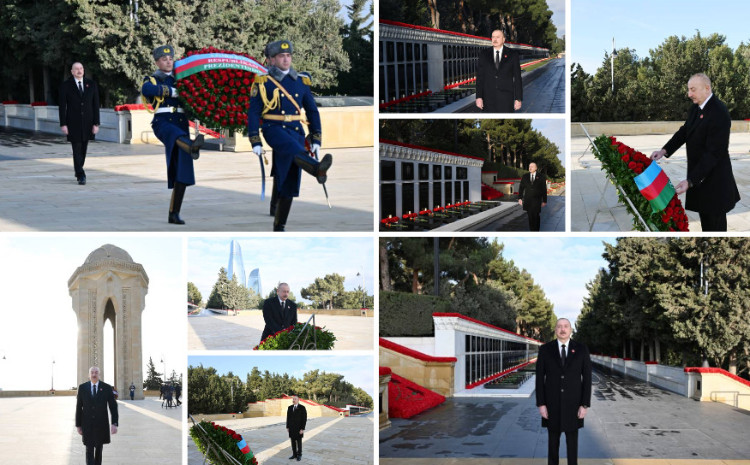 Prezident Şəhidlər xiyabanında 