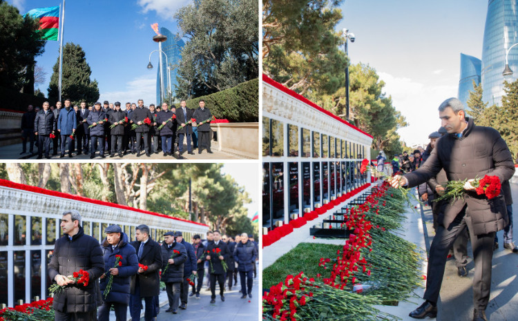 “Azərbaycan Dəmir Yolları” Ümumxalq Hüzn Günündə şəhidlərin xatirəsini yad edib 