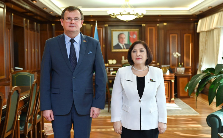 Сагиба Гафарова приняла посла Беларуси Андрея Равкова в связи с завершением его дипломатической миссии в Азербайджане 