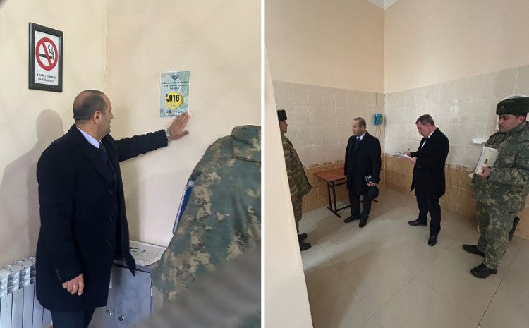 Qusarda yerləşən İntizam xarakterli hərbi hissəyə başçəkmə həyata keçirilib 