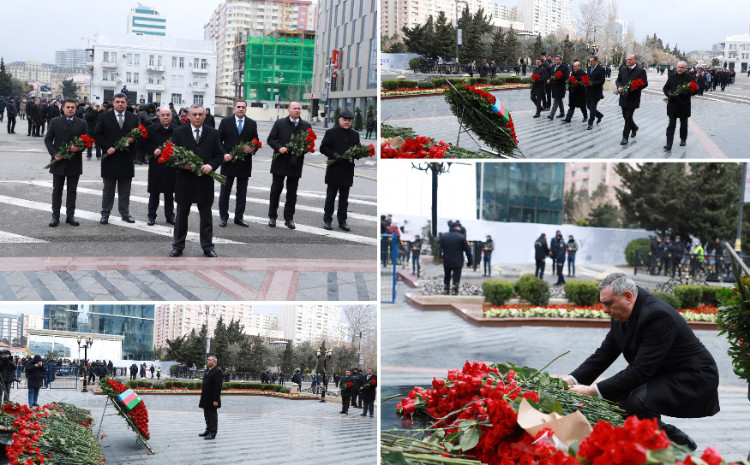 Dövlət Xidmətinin rəhbərliyi “Ana harayı” abidəsini ziyarət edib 