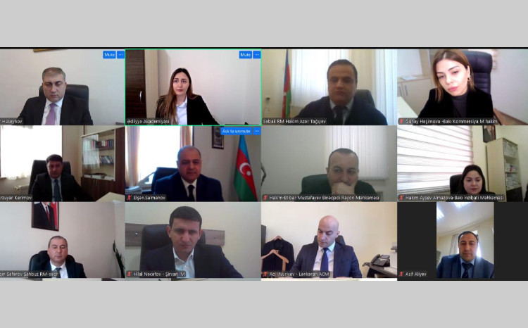 “Hakimlərin media ilə qarşılıqlı əlaqəsi” mövzusunda distant formada ixtisasartırma təlimi keçirilib 